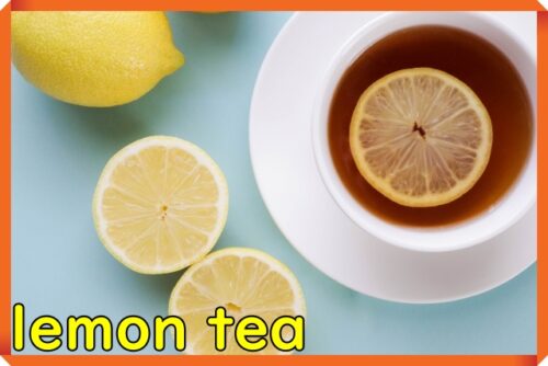 レモンを浮かべた紅茶の写真